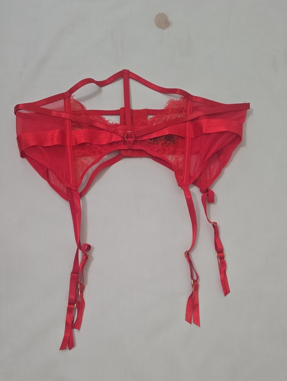House Of Desire Red Lace Garter Belt‎ with Adjustable Straps